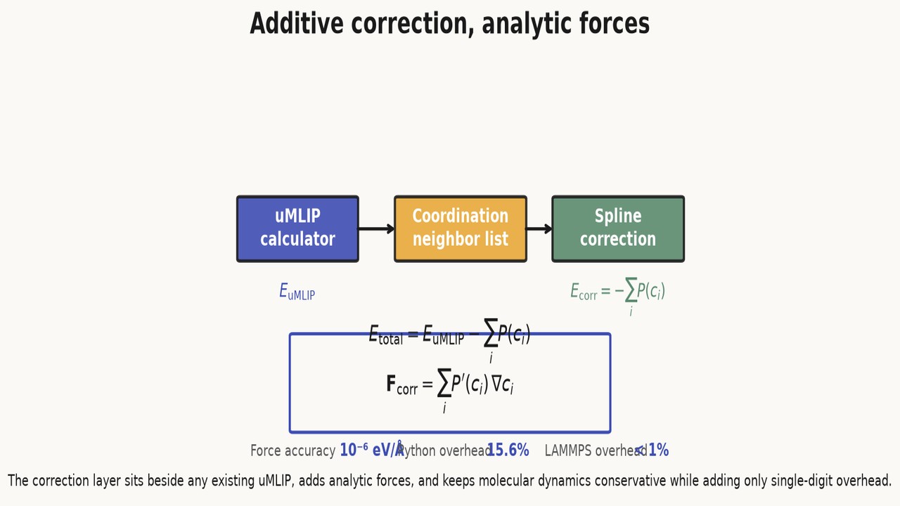 Additive correction, analytic forces