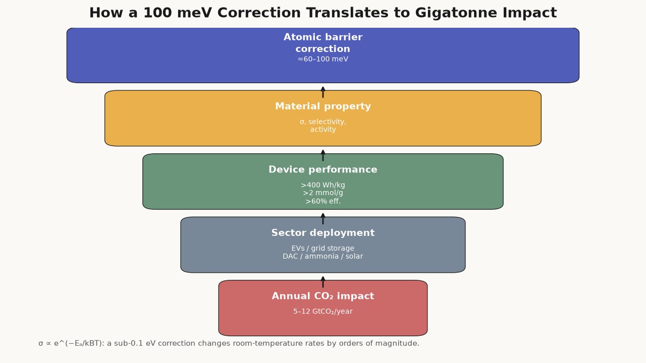 How a 100 meV Correction Translates to Gigatonne Impact