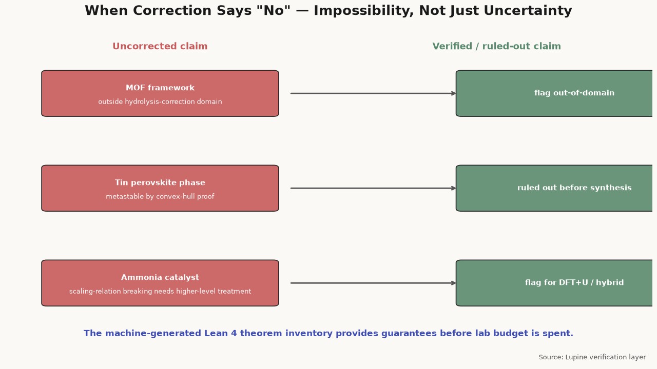 When correction says "no" — impossibility, not just uncertainty