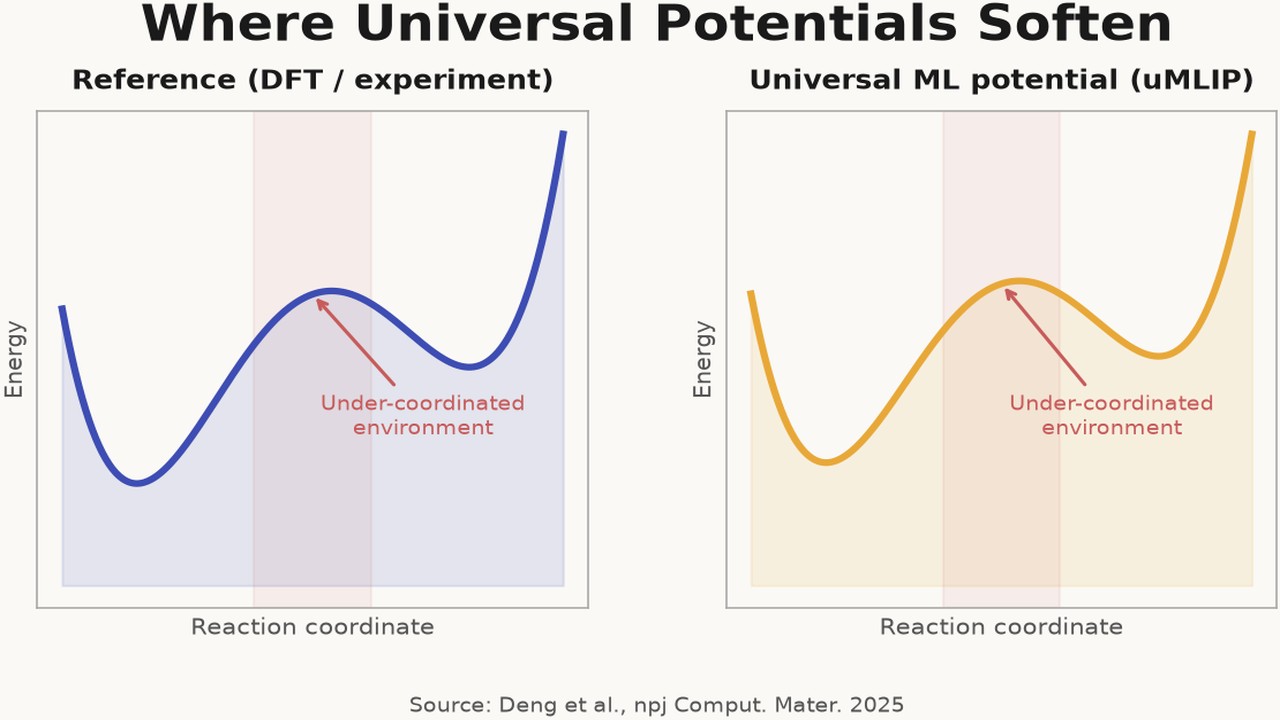Where Universal Potentials Soften