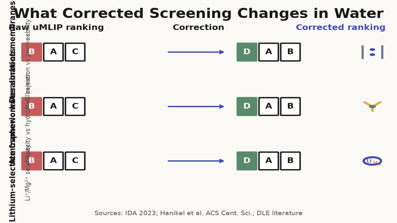 What Corrected Screening Changes in Water